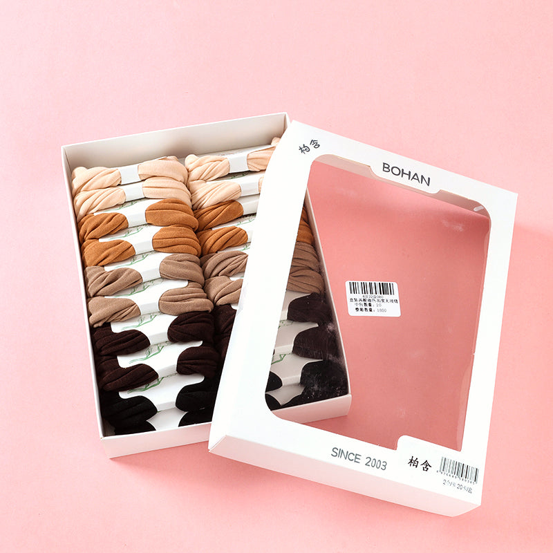Seamless Wide Nylon Hair Ties 20pcs Gift Box 无痕加宽尼龙发圈 20 根礼盒装