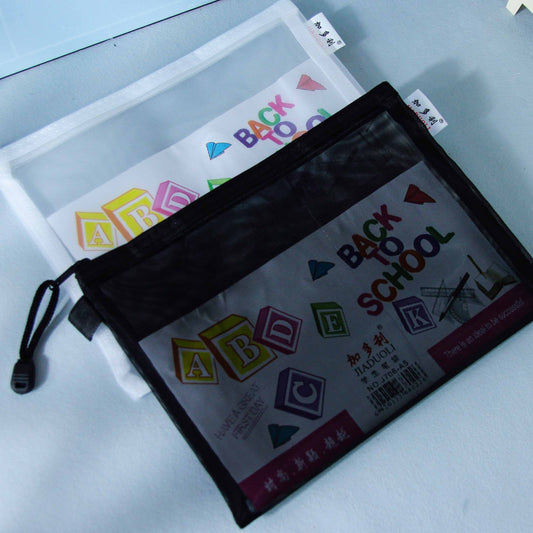 Back to School Mesh Document Pouch / Beg Dokumen Mesh Kembali ke Sekolah / 学生用纱网文件收纳袋