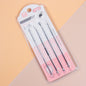 Professional Stainless Steel Blackhead Remover Set (4pcs) with Blister Card 专业不锈钢粉刺针套装（4 个装）