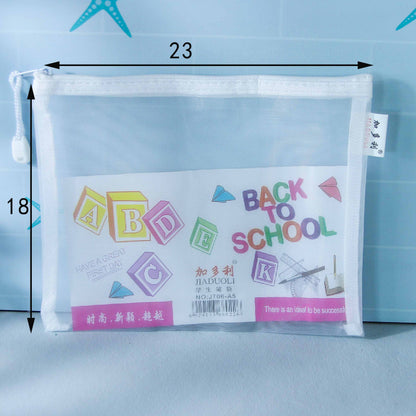 Back to School Mesh Document Pouch / Beg Dokumen Mesh Kembali ke Sekolah / 学生用纱网文件收纳袋