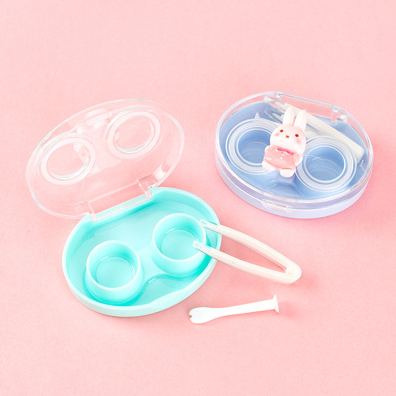 Cute Bunny Contact Lens Case with Tools Set