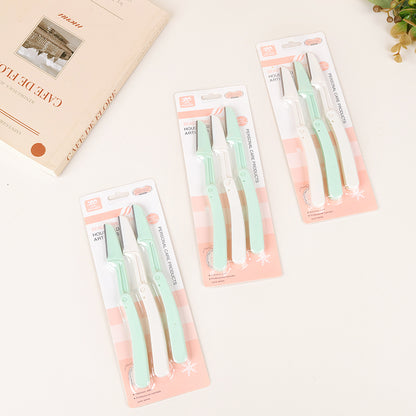 Portable Foldable Eyebrow Razor Set (3pcs) 便携折叠式修眉刀三件套