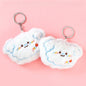 Fluffy Embroidered Bear Plush Bag Charm