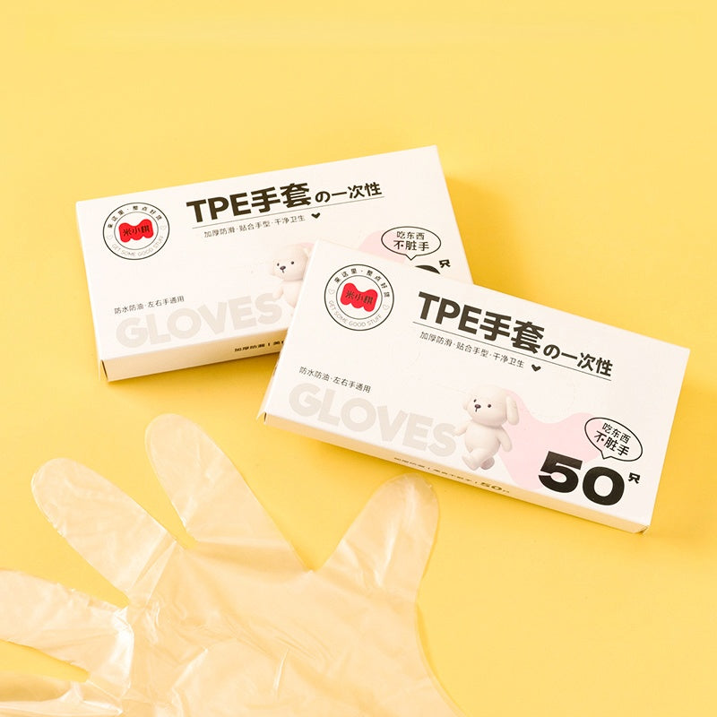 Food Grade Disposable TPE Gloves Sarung Tangan Sekali Pakai TPE Anti Air
