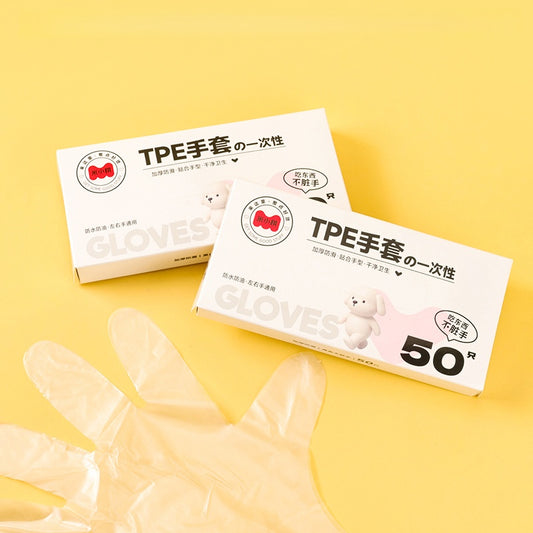 Food Grade Disposable TPE Gloves Sarung Tangan Sekali Pakai TPE Anti Air