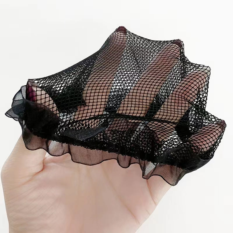 Minimalist Mesh Hair Net Polyester 简约纱网边发网