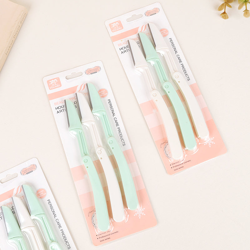 Portable Foldable Eyebrow Razor Set (3pcs) 便携折叠式修眉刀三件套
