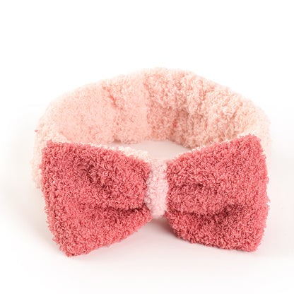 Cute Plush Bow Headband Soft Fleece 可爱毛绒蝴蝶结发带 柔软亲肤
