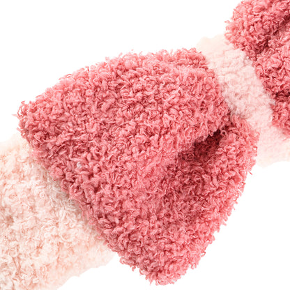 Cute Plush Bow Headband Soft Fleece 可爱毛绒蝴蝶结发带 柔软亲肤