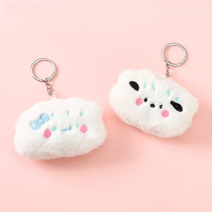 Cute Cartoon Dumpling Plush Keychain