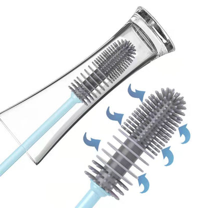 Non-Scratch Silicone Bottle Brush for Delicate Surfaces Berus Botol Silikon Tanpa Calar untuk Permukaan Halus