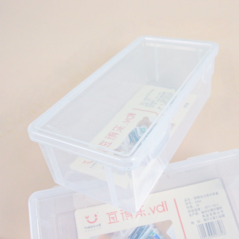 Transparent Rectangular Storage Box with Lid Kotak Simpanan Segi Empat Telus dengan Penutup