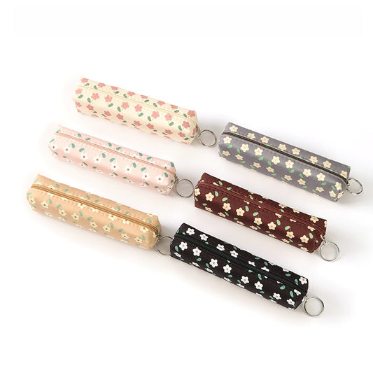Cute Floral Polyester Pencil Case / Beg Pensel Poliester Bunga Comel / 碎花涤纶便携笔袋