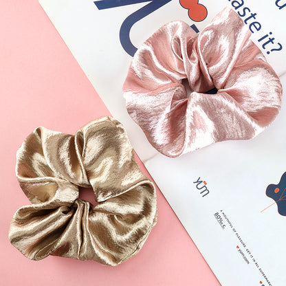 Scrunchie Satin Warna Solid Bahan Kain 简约单色缎面大肠圈