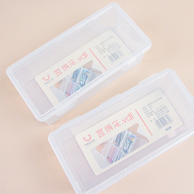 Transparent Rectangular Storage Box with Lid Kotak Simpanan Segi Empat Telus dengan Penutup