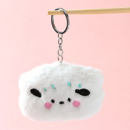 Cute Cartoon Dumpling Plush Keychain