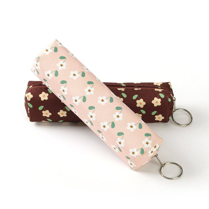 Cute Floral Polyester Pencil Case / Beg Pensel Poliester Bunga Comel / 碎花涤纶便携笔袋