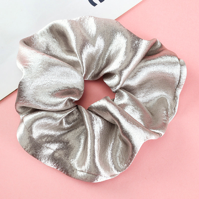 Scrunchie Satin Warna Solid Bahan Kain 简约单色缎面大肠圈