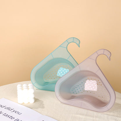 Transparent Swan Shape Sink Drainer Basket Bak Simpanan Simpang Bentuk Angsa Telus