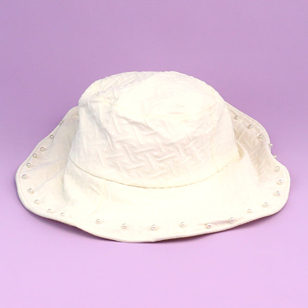 Generic Topi Perempuan Style Wangi Mini Pelindung UV Warna Hitam & Putih