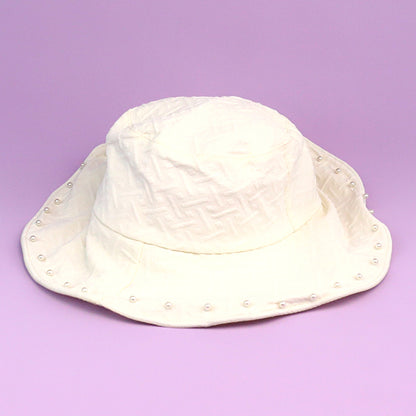 Generic Topi Perempuan Style Wangi Mini Pelindung UV Warna Hitam & Putih