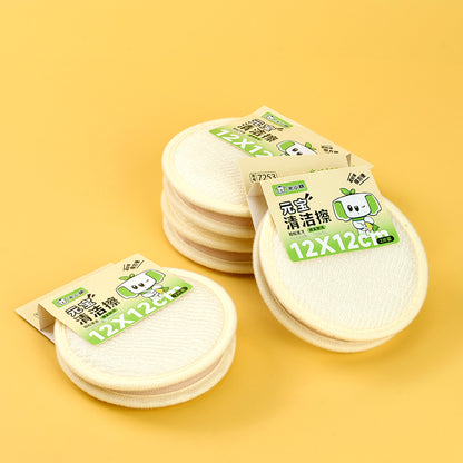 Round Double Sided Fiber Cleaning Pads Pad Pembersihan Serat Dua Aksi Bulat