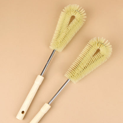 2 Size Natural Bristle Cup Brush Set with Wooden Handle Set Berus Cawan Bulu Semula Jadi 2 Saiz dengan Pemegang Kayu