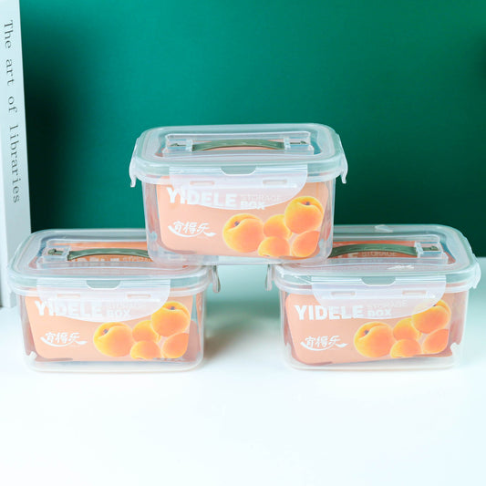 Small Plastic Food Storage Container | Airtight Leakproof Fridge Organizer Box