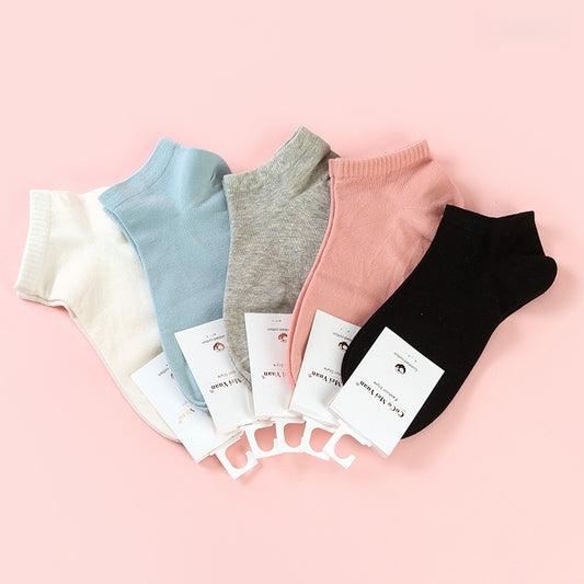 Premium Stoking Boat Perempuan Cotton Warna Warni Lembut Murah
