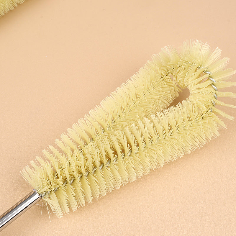 2 Size Natural Bristle Cup Brush Set with Wooden Handle Set Berus Cawan Bulu Semula Jadi 2 Saiz dengan Pemegang Kayu