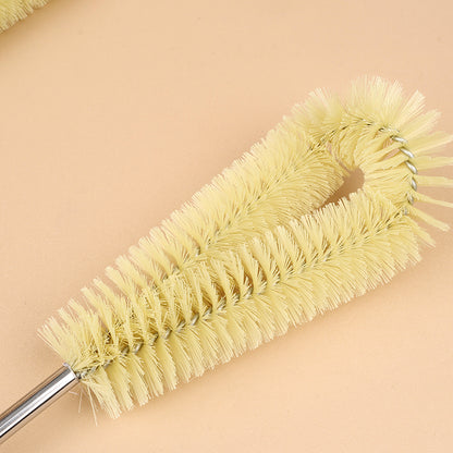 2 Size Natural Bristle Cup Brush Set with Wooden Handle Set Berus Cawan Bulu Semula Jadi 2 Saiz dengan Pemegang Kayu