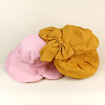Topi Nelayan Dewasa Kain Kapas Pelindung UV Pelbagai Warna Acak