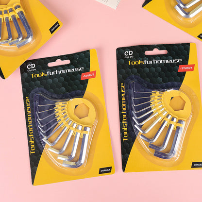 Hot Sale Rustproof Allen Key Kit for Furniture and Bike Repairs Kit Kunci Allen Anti Karat untuk Baik Pulih Perabot dan Basikal