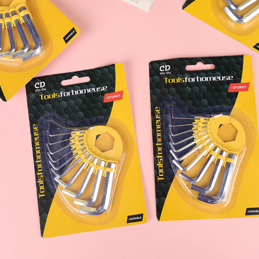Hot Sale Rustproof Allen Key Kit for Furniture and Bike Repairs Kit Kunci Allen Anti Karat untuk Baik Pulih Perabot dan Basikal