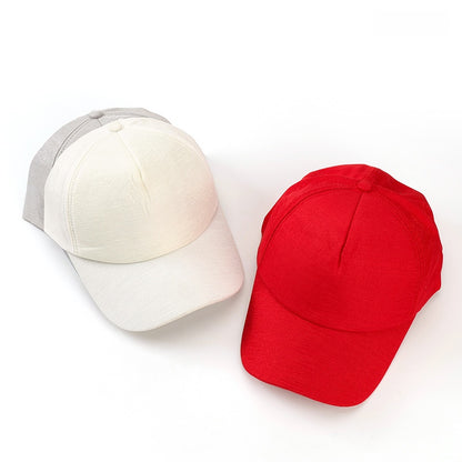 Generic New Solid Color Cotton Baseball Cap Random Color