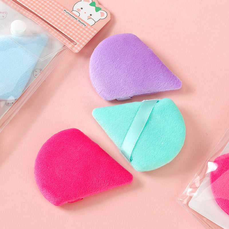 Cute 3pcs Colorful Sponge Makeup Puff Set 可爱三色海绵化妆粉扑套装（3 个装）