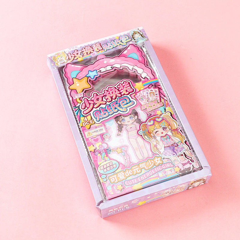 Cute Anime Girl DIY Dress-Up Sticker Pack