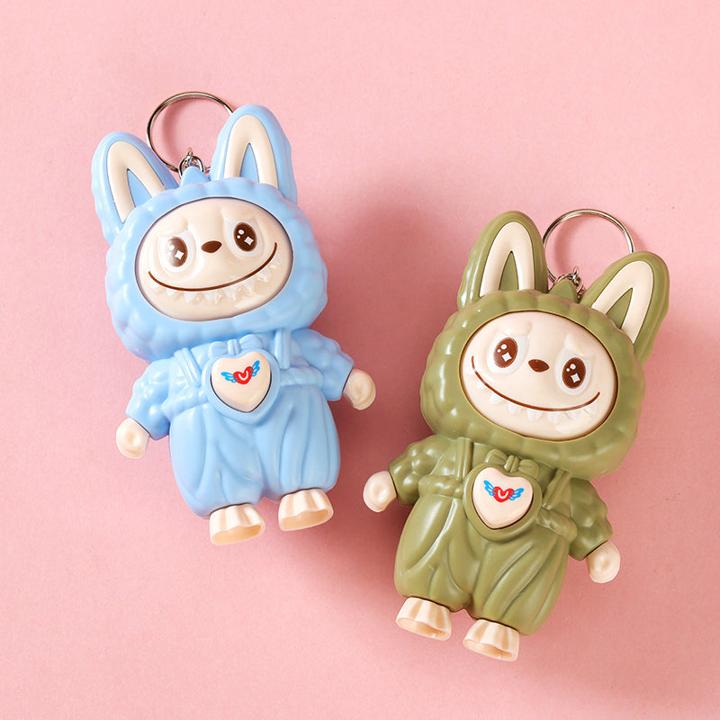 Interactive Labubu Bunny Bag Charm