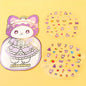 Cute Purple Cat Mini Decal Stickers